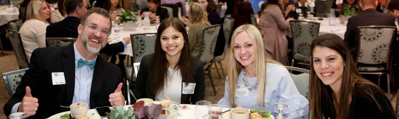 Internship Recognition Lunch photo at dinner table